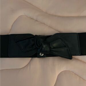 Black Stretch Bow Belt